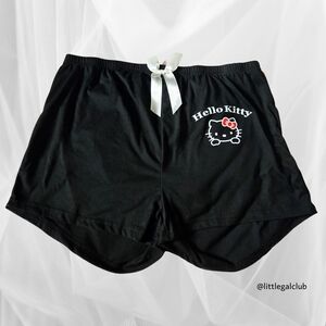 Hello Kitty Size M/L Womens Black Shorts with White Bow